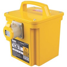 Defender Step-Down Transformer 230V/110V Yellow Freestanding 1.5kVA Intermittent