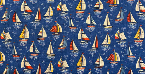 Makower nautical yachts cotton - nautical,