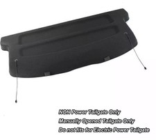 Rear Black Parcel Shelf Load Cover None Power Tailgate For 16-20 Jeep Compass