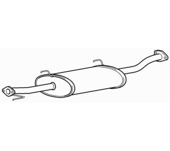 Centre exhaust middle silencer - centre,