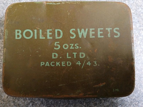 1943 boiled sweets tin - boiled,