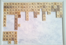 WOODEN SCRABBLE ALPHABET