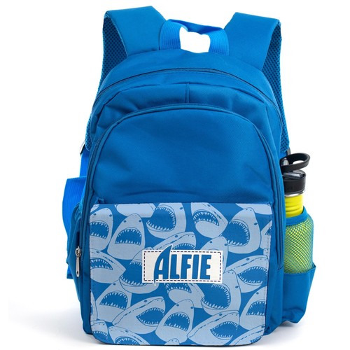 Personalised shark backpack - personalised,