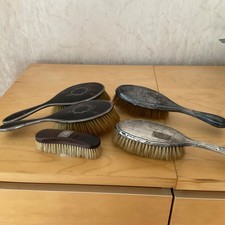 Antique Sterling Silver Scrap Hair Brush & Clothes Art Deco Hallmarked Scrap