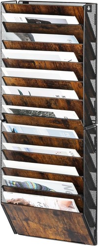 Wall mounted desk organiser - mounted,