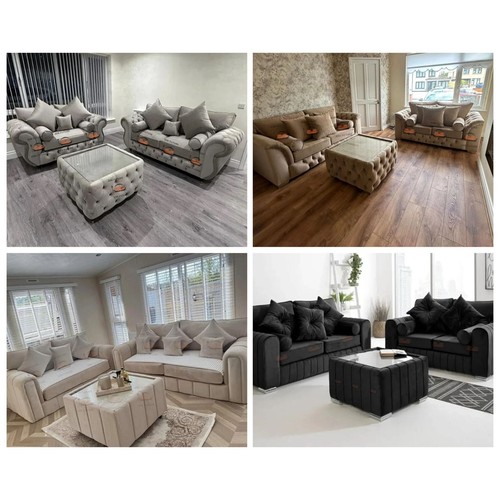 Full set beige seater sofa - beige, 3+2