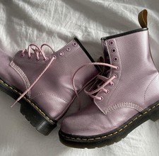 Dr Marten, Vegan, Size 6, Purple / Lavender Metallic.