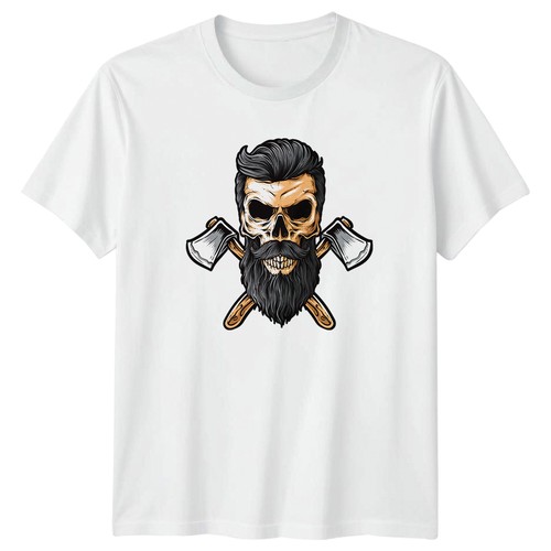 Rugged bearded skull axe - rugged,