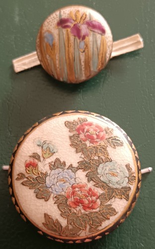 Antique satsuma buttons lot - antique,