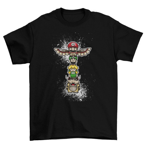 Super mario totem pole - pole, t-shirt