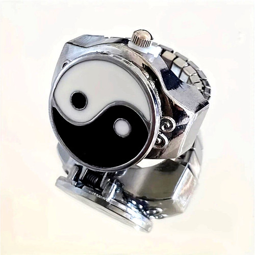 Unisex yin yang finger ring - , yin-yang