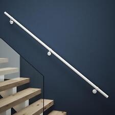 Rothley Internal Handrail Matt White 2.4m Easy Fit Metal Staircase Bannister Kit