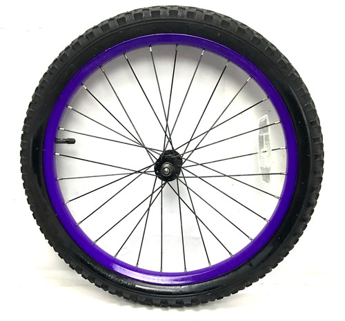 Bicycle purple front wheel - purple,