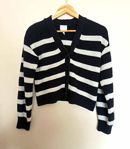 Black white striped rib - striped,