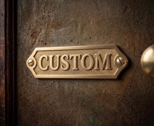 Custom brass door sign - custom,