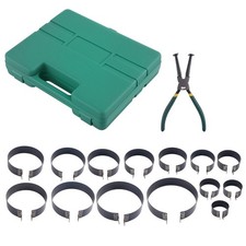 14x Piston Ring Compressor Band Kit with Case for Car Truck Engine Assembly Tool