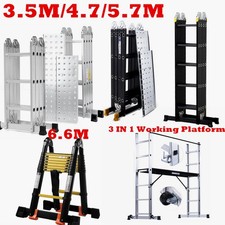 EN131 3.5M 5.7M 6.6M Multi-Purpose Folding Aluminium Combination Platform Ladder