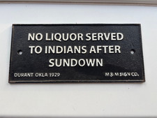 No Liquor Served Cast Iron Sign Pub Bar Man Cave Sign 24cm x 10.5cm