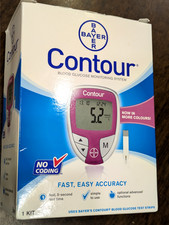 BAYER CONTOUR Blood Glucose Monitoring System for Self - Testing Purple