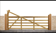 Charltons Estate Arch 8' Left Approx Tanalised Timber 5-Bar Field Gate Softwood
