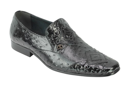 Mens black real leather - black,