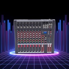 8 Channel Audio Mixer Professional Mixing Console USB Bluetooth?Connection