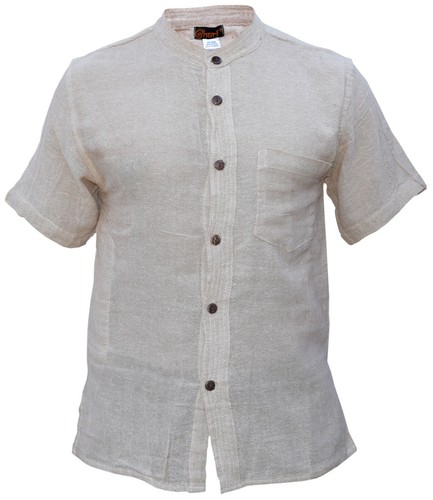 Gheri mens hemp plain - plain, button