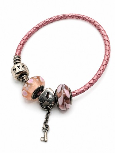 Pandora pink leather bracelet - pandora,