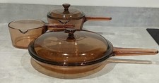 3Pcs Vintage "Vision" Corning Saucepans France