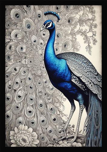 Peacock wall art sophisticated - peacock,