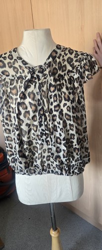 Ladies leopard print chiffon - ladies,