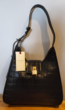 TED BAKER Chelse Jet Black Leather Shoulder Bag BNWT