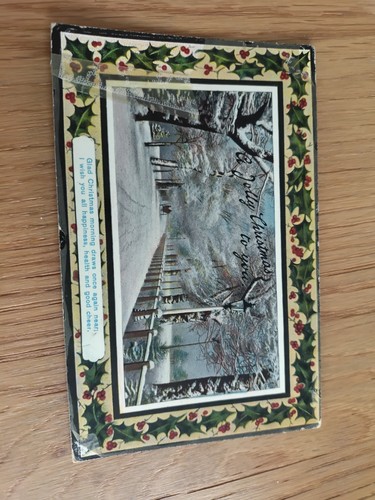 Antique christmas eve postcard - antique,