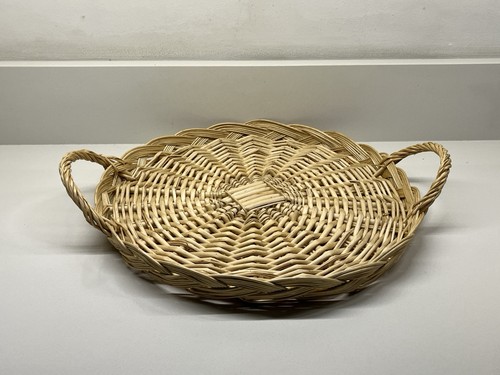 Vintage wicker tray basket - vintage, tray/basket