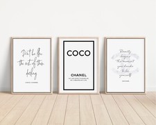 Fashion Quote Wall Art Set Of