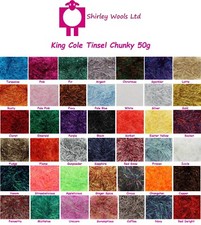 King Cole Tinsel Chunky 50g - Full Range