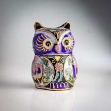 Miniature Cloisonne Enamel Owl