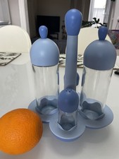 BELLI FORTI Italy Novelty Design Cruet Set Oil Vinegar Bottle Salt Pepper Shaker