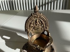 Antique Indian Hindu Temple Oil Lamp. Brass