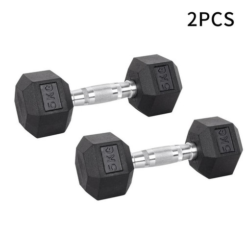 Rubber hex dumbbell - 1/2x,