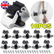 10 Hook Clip Mop Broom Holder