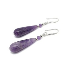 Amethyst Earrings Purple