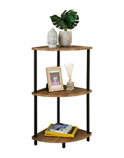 3 Tier Corner Unit Storage Shelves Bookcases Free Standing Organizer Rack 511