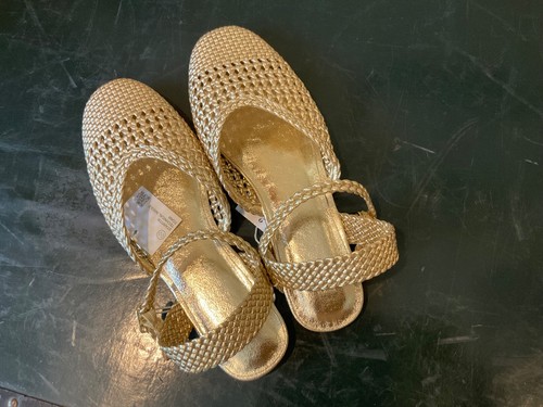Zara golden metallic flats - golden,