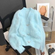 Lady Long Sleeve Cardigan Faux