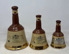 Three (3) Various Sizes - Wade Bell’s Old Scotch Whisky Decanters 