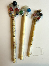 3 DELIGHTFUL ANTIQUE BONE LACE