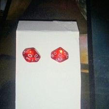 D10(Double Digits) Polyhedral Dice Earrings - 1cm - 1.5cm