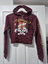 New Ed Hardy Burgandy Love