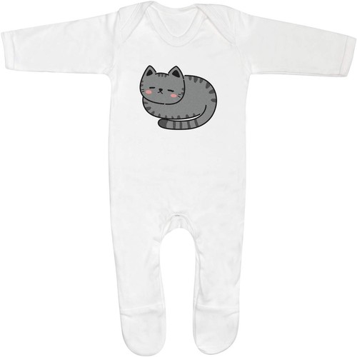 Sleeping gray cat - gray, baby